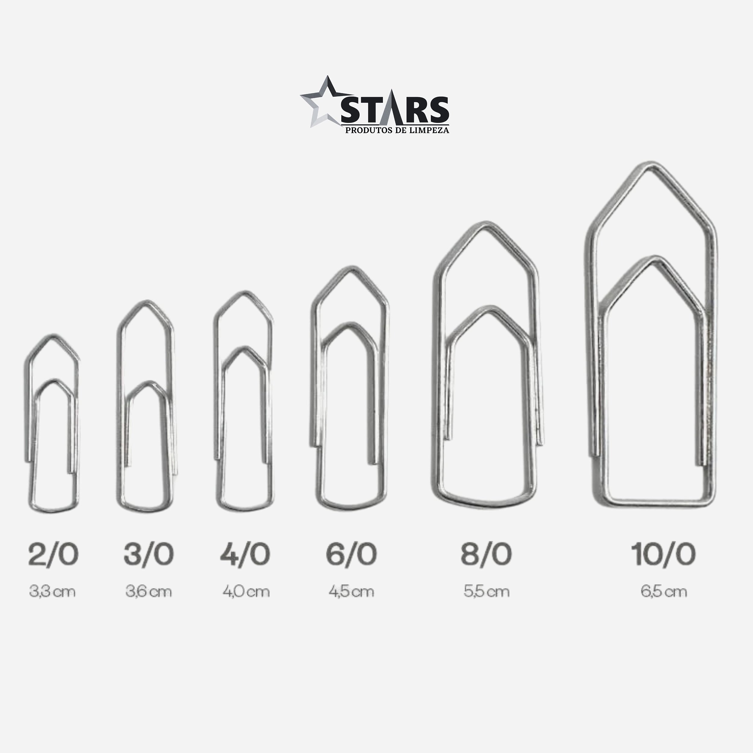 Clips 4/0 Galvanizado Metálico C/50 Stars Produtos de Limpeza