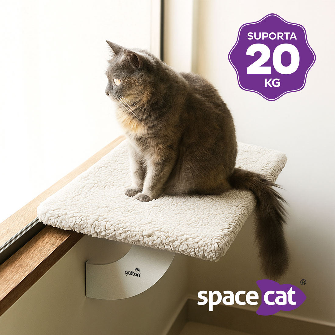 Prateleira cama de janela para gato - SpaceCat Apollo - Pet Bichano