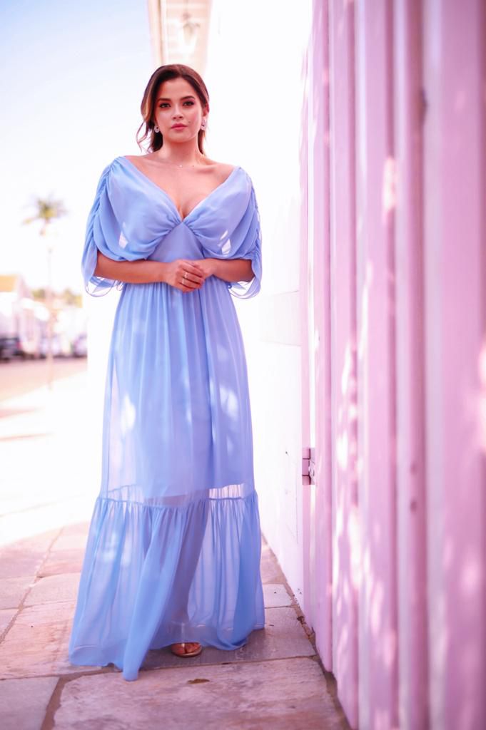 Vestido De Festa Longo Azul Serenity Floripa Aluguel - Closet - Locação e  Venda de Roupas para Festa