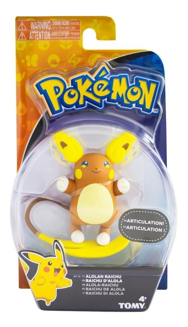 Pokemon Figuras de Ação - Alolan Raichu - Sunny - TS Toys