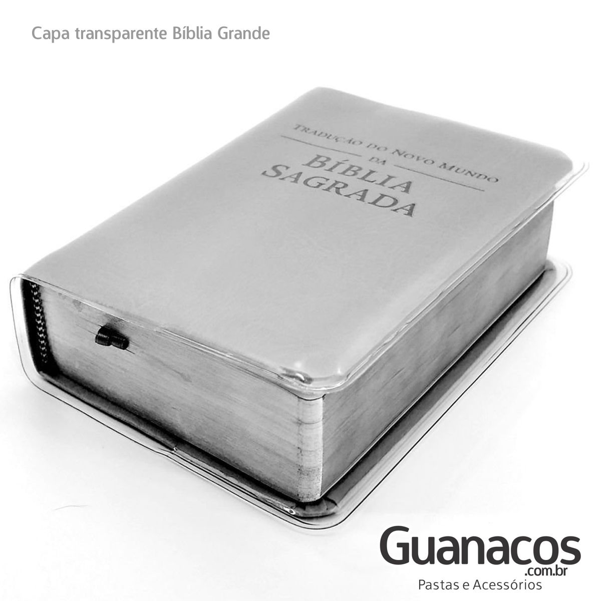 GRANDE - capa para BÍBLIA NW | PVC Cristal - Guanacos Pastas e Acessórios