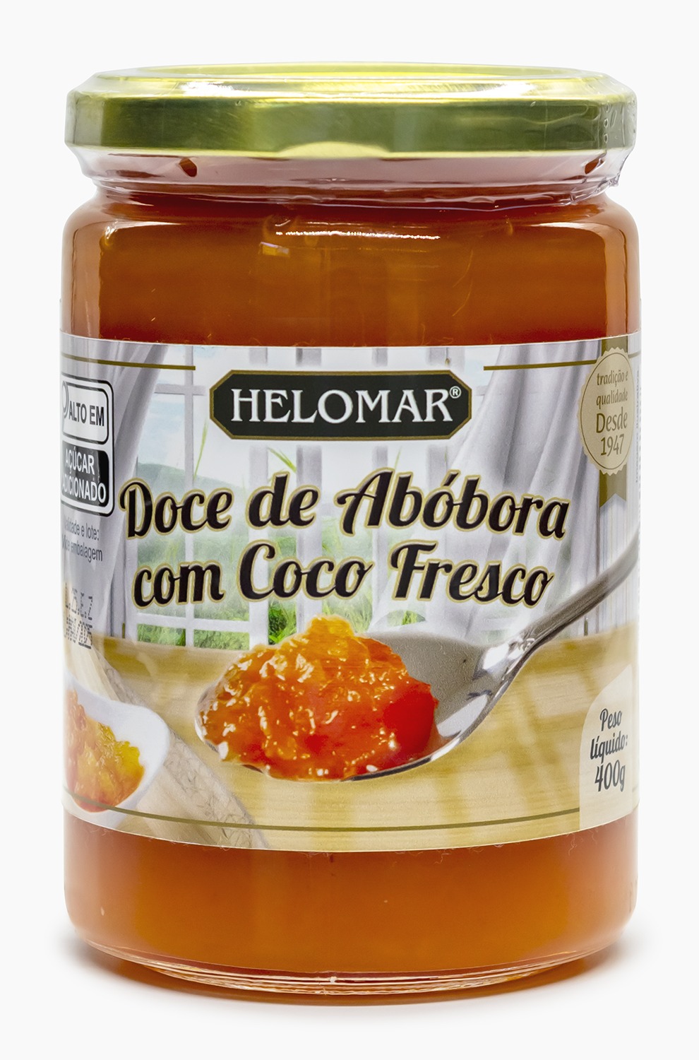 Doce de abóbora com coco simples - Na Cozinha da Helo