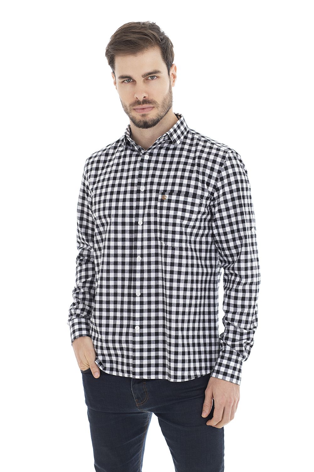 Camisa algodão masculina, Camisa alto padrão, Camisa xadrez, camisa ca -  Bretzel Trajes Típicos