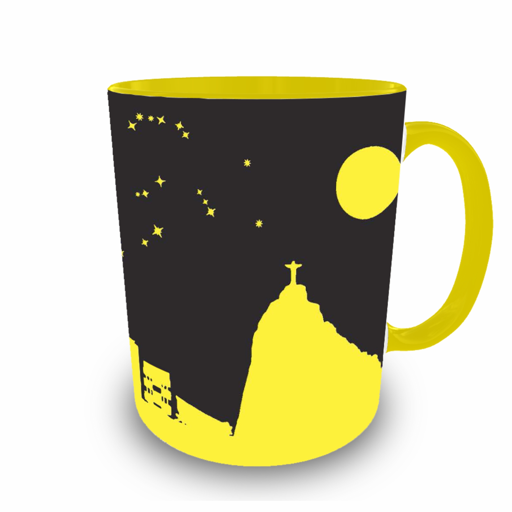 Caneca Personalizada Silhueta Rio de Janeiro Black - Los Copiadores Gráfica  e Presentes, image size:1655x1655