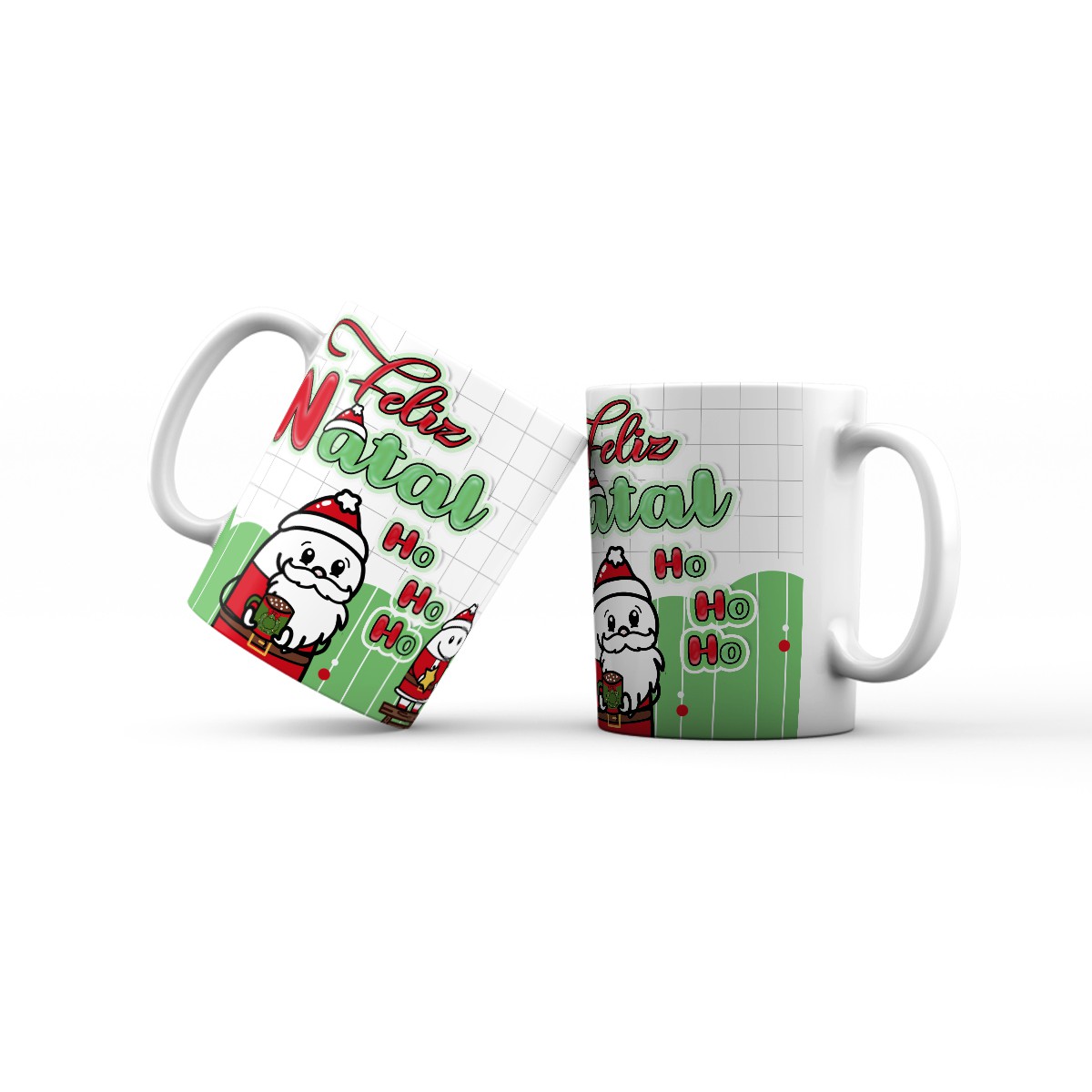 Caneca Ho Ho Ho Feliz Natal - Mai Personalizados