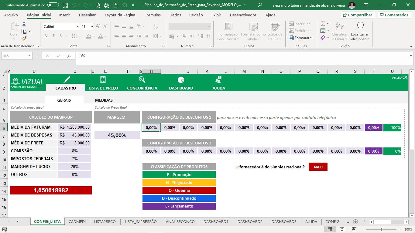 Planilha de Calcular Preço de Venda Grátis Excel - Guia do Excel