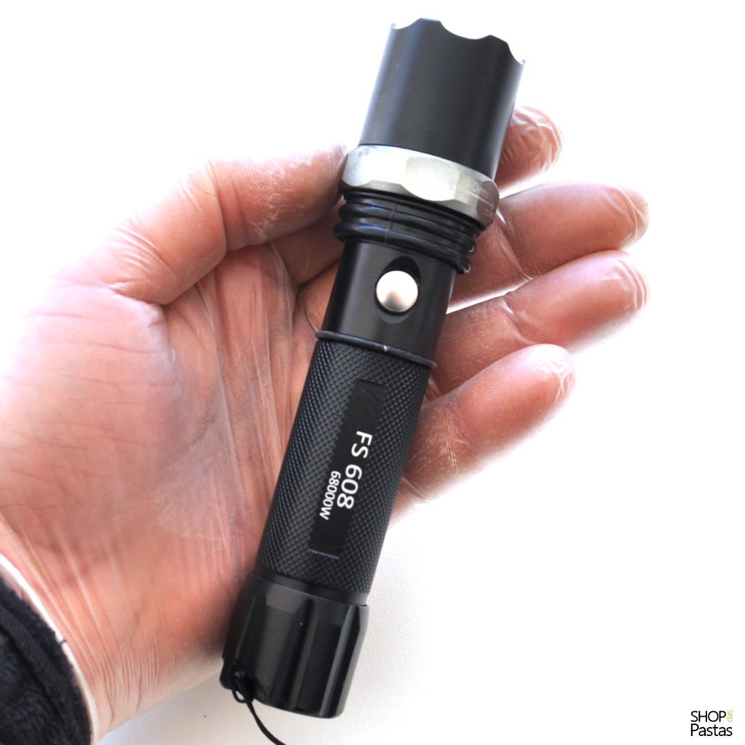 Lanterna Multifunção Recarregável com Zoom + Bastão Sinalizador