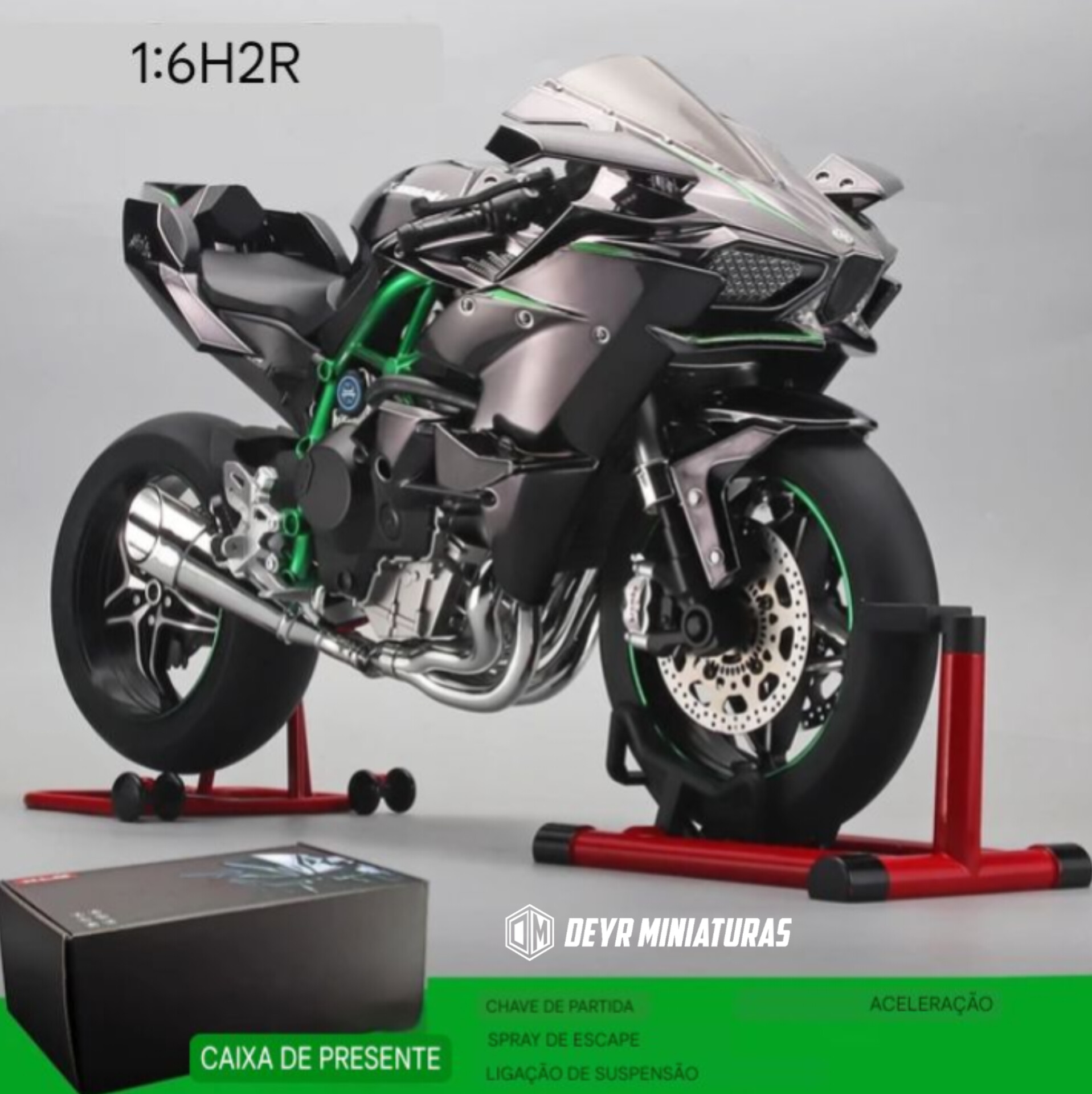 Moto Escala 1:12 Kawasaki Ninja H2r Colecciónable Deportiva | Cuotas