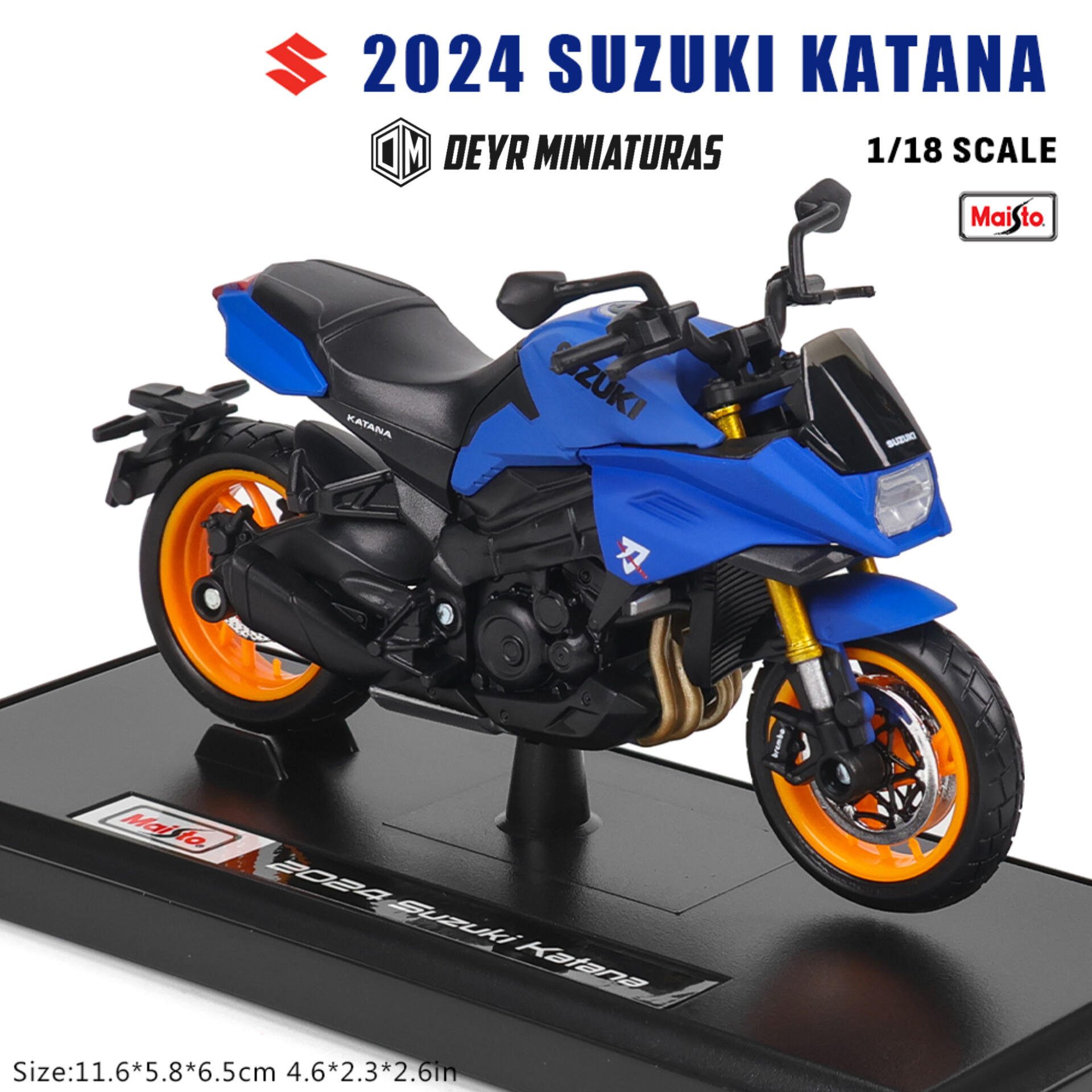 Miniatura Suzuki Katana 2024 Edição Especial Maisto 1:18