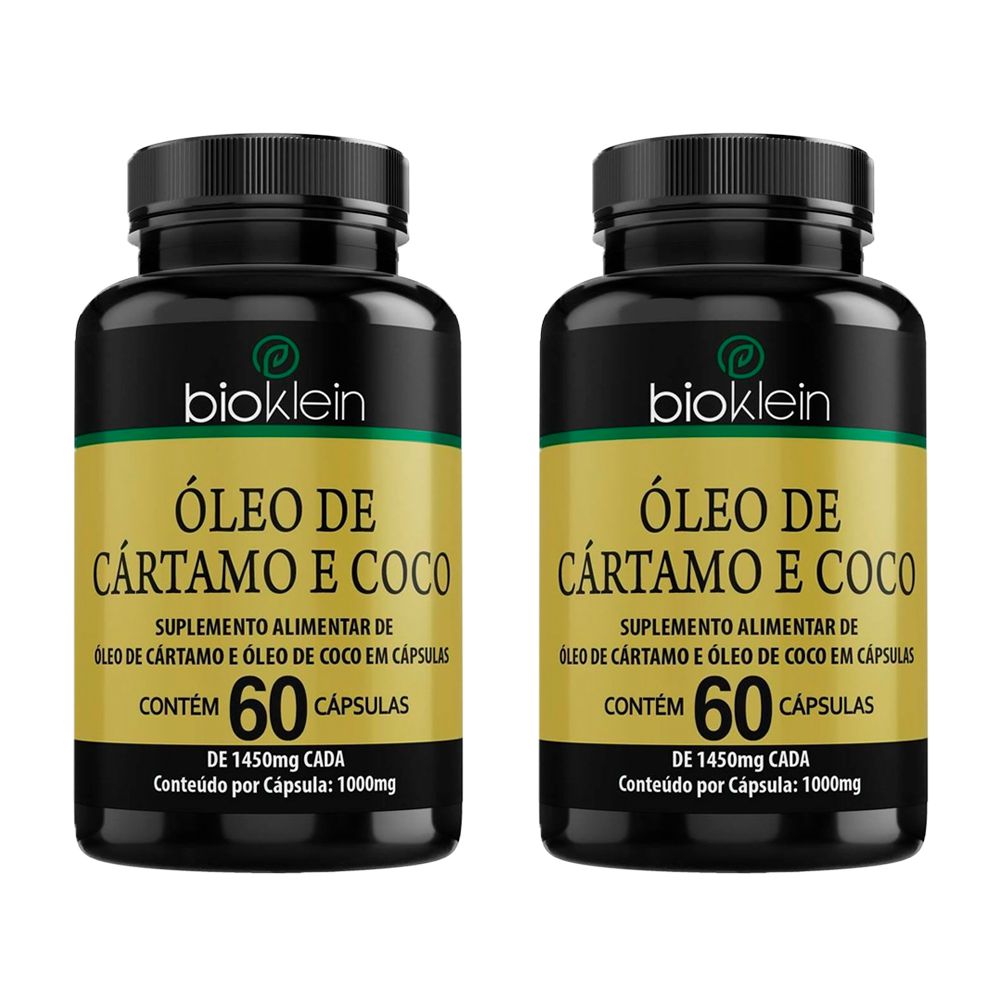 Kit Óleo De Cártamo e Coco Bioklein Suplemento 120 Cápsulas - Vivamus Mais  Suplementos Vitamínicos I Loja Virtual