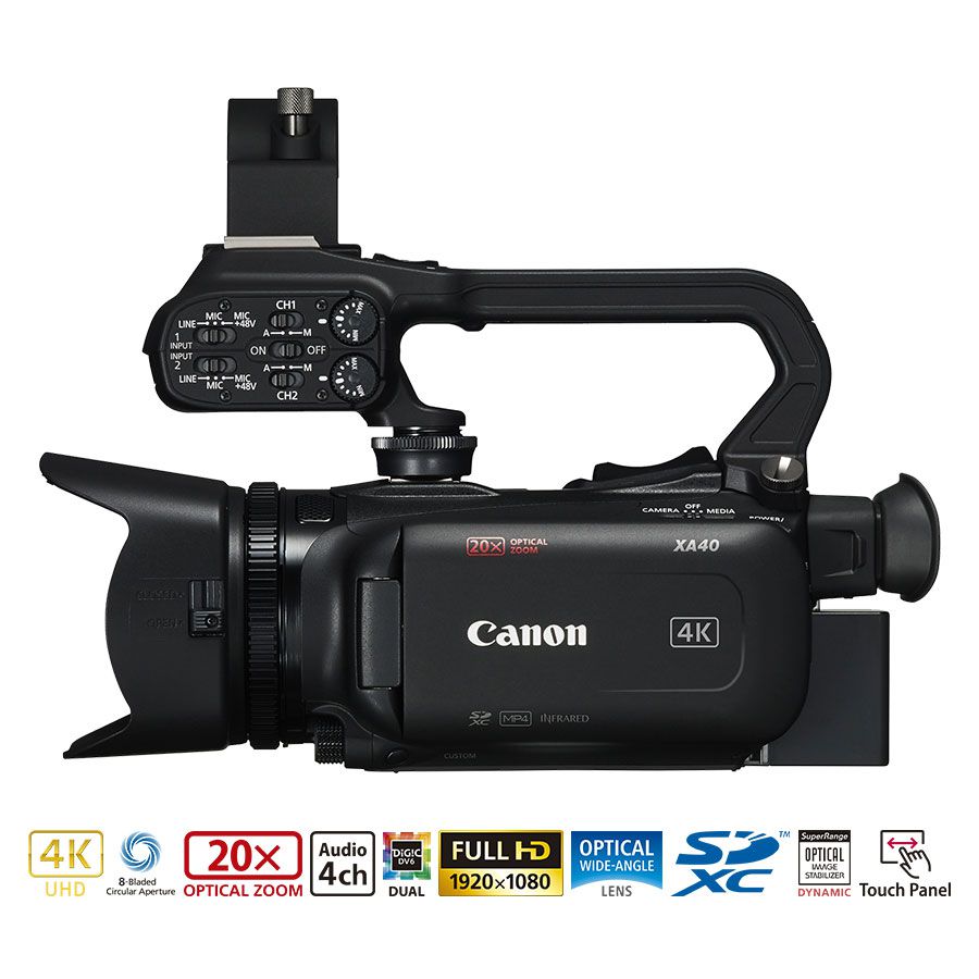 Filmadora Profissional 4K UHD Canon XA40 - Loja OnVideo