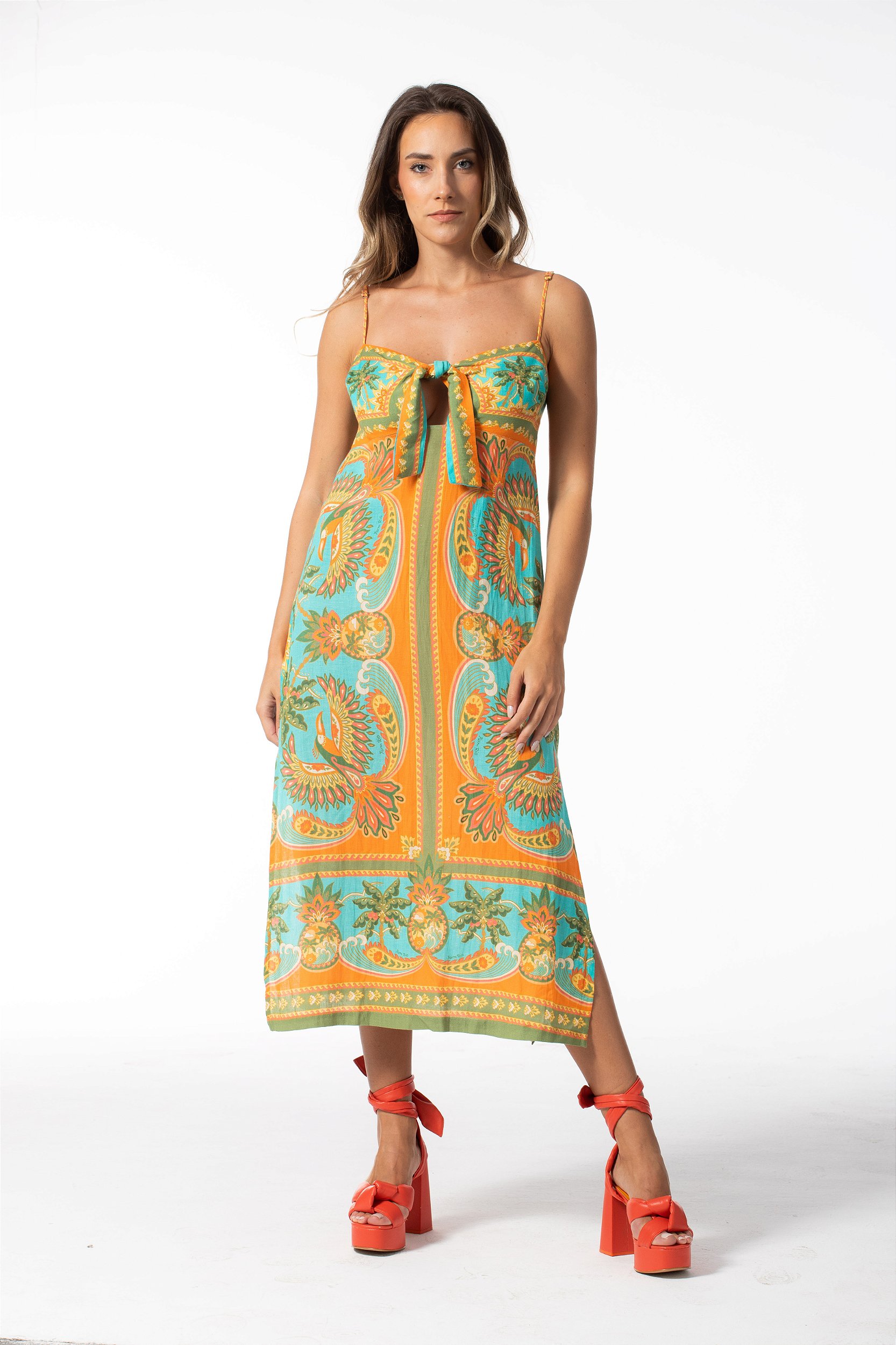 Vestido Cropped Estampado Tucano Praiano Farm - Gardênia Store - Moda  feminina