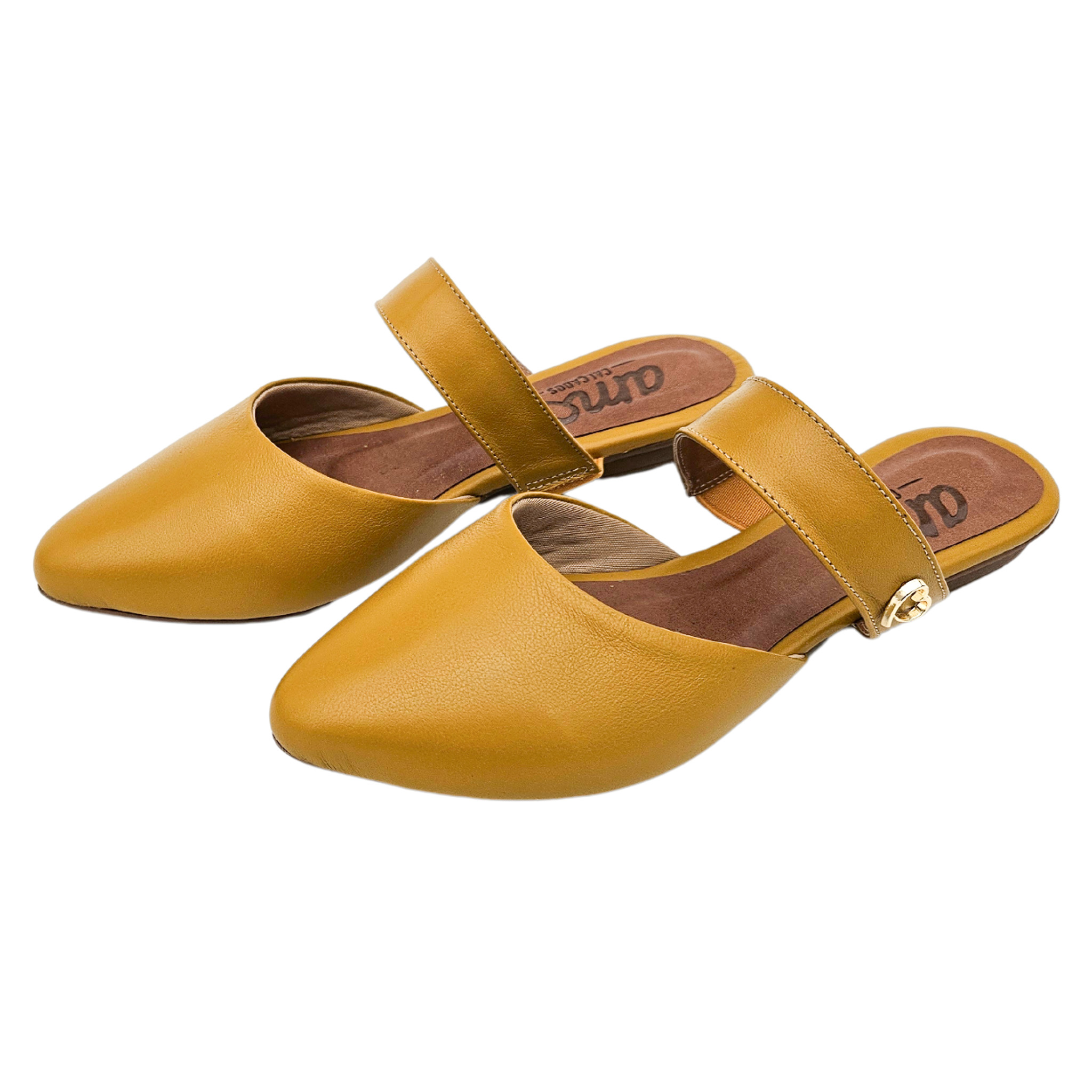 Mule Vivian Couro Legítimo - Conforto e Elegância | Amo Calçados