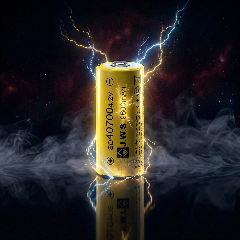 Bateria JWS SD40700 com lanterna tática — potência e energia