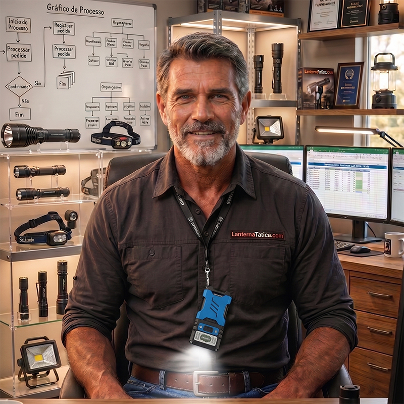 Lanterna RAGNAR com cordão — compacta e sempre pronta