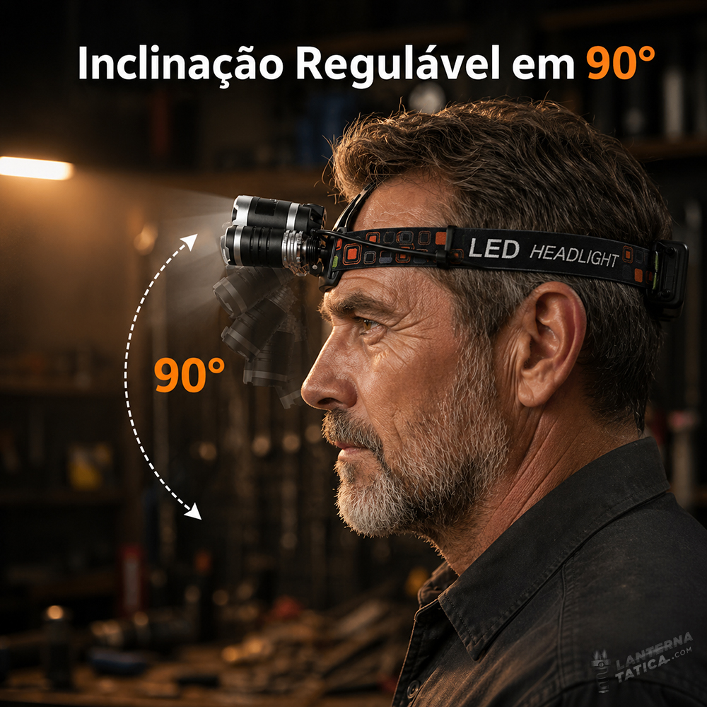 Inclinação regulável em 90 graus