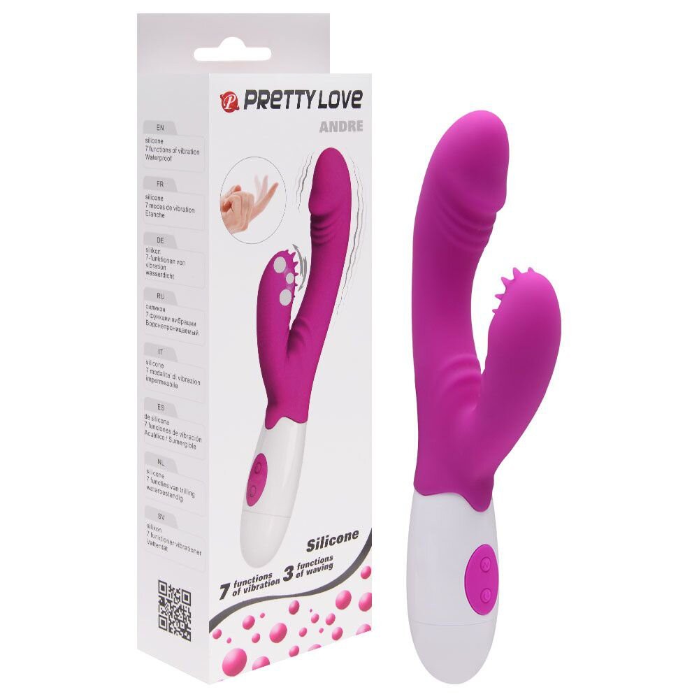 VIBRADOR ANDRE LOVE 7 VIBRAÇÕES PRETTY LOVE - RaySex