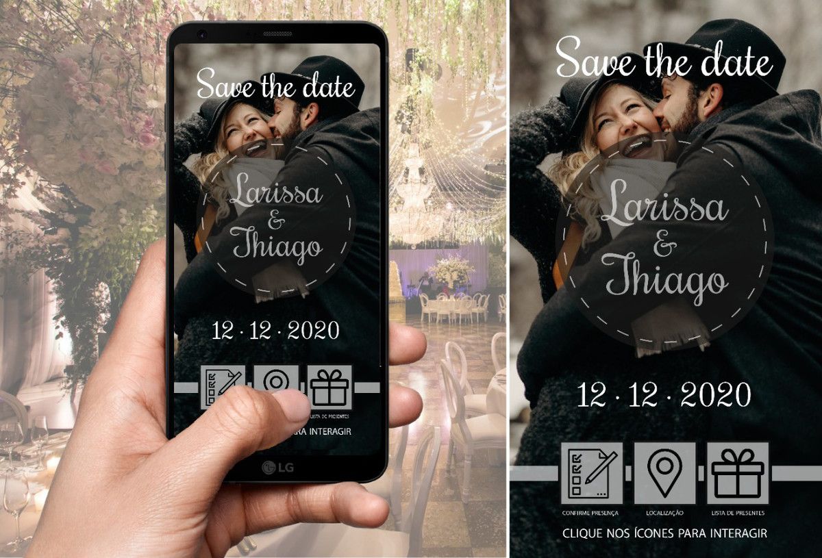 Convite Casamento Interativo Virtual Para Whatsapp - FRETE GRÁTIS