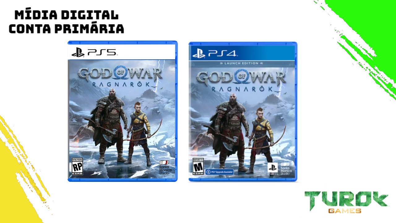 Console PlayStation 5, Versão com Mídia + Jogo God of War: Ragnarok - PS5 -  Turok Games - Só aqui tem gamers de verdade!