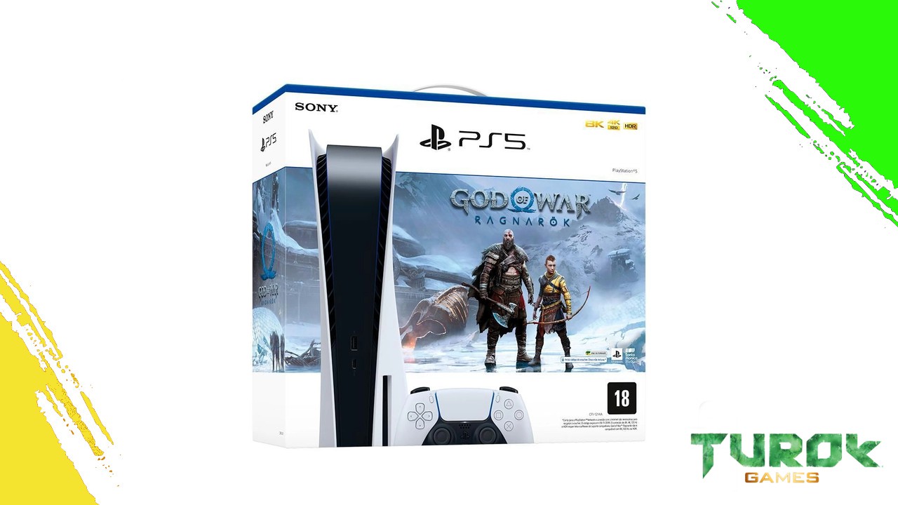 Console PlayStation 5, Versão com Mídia + Jogo God of War: Ragnarok - PS5 -  Turok Games - Só aqui tem gamers de verdade!