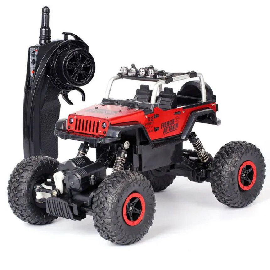 Carrinho de Controle Remoto Off Road 4WD RC Brushed Truck Elétrico 