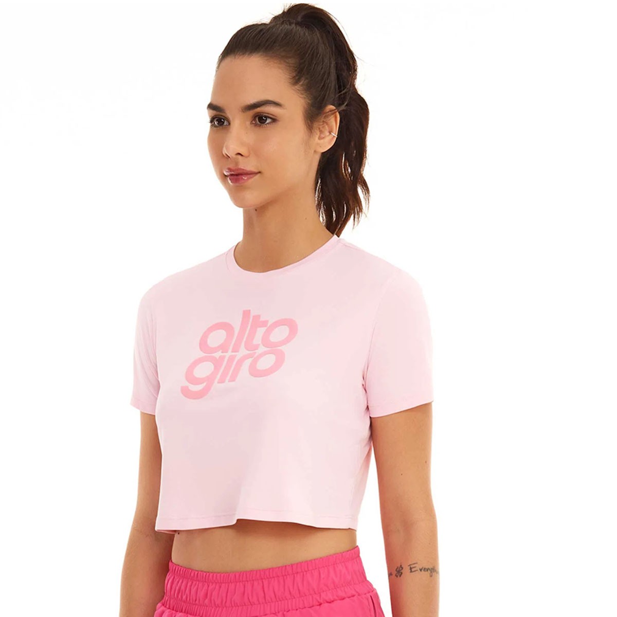 Blusa Bailarina Cropped Feminina Rosa Pink - Compre agora