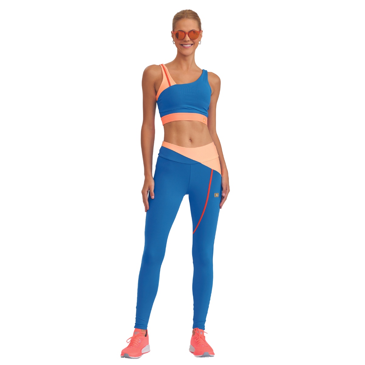 Conjunto Top e Legging NZ Assimétrico Azul Oceano CAJUBRASIL - Euforia -  Moda Fitness e Praia