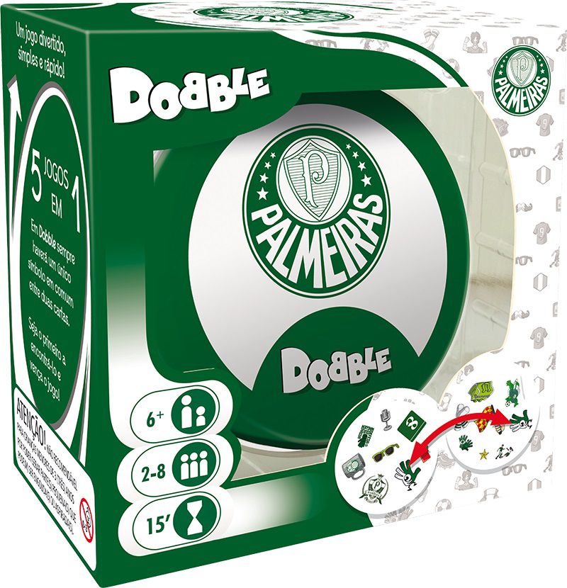 Jogo de Cartas - Dobble Futebol - Santos - 2 a 8 Jogadores - Galápagos