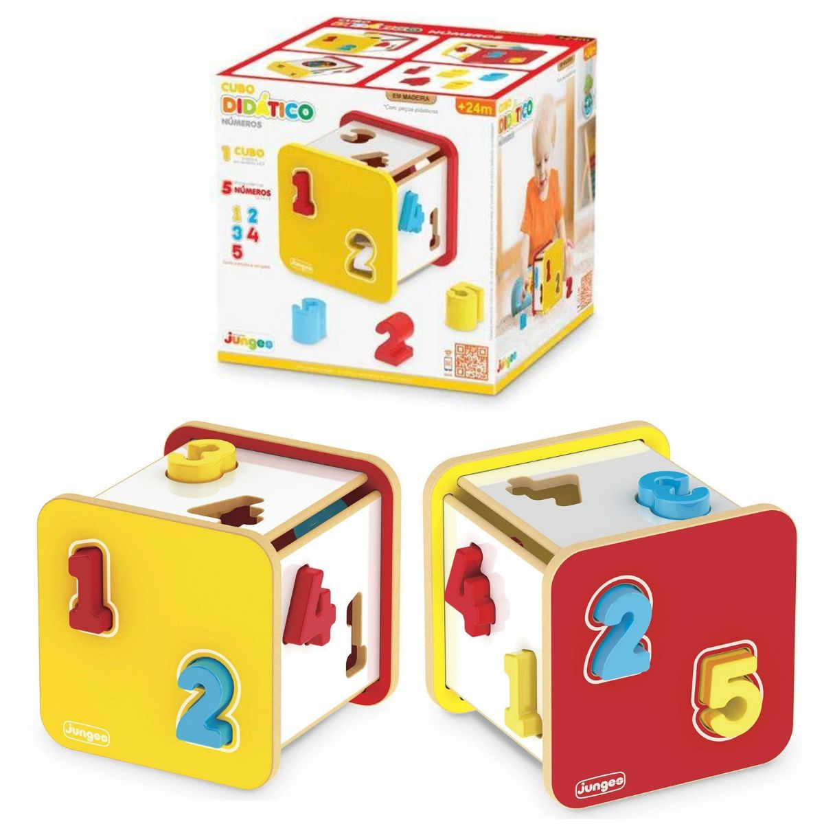 Brinquedo Infantil Educativo Blocos de Encaixe Montar Jogo Para Bebe 12  Peças Formas Geométricas Colorido