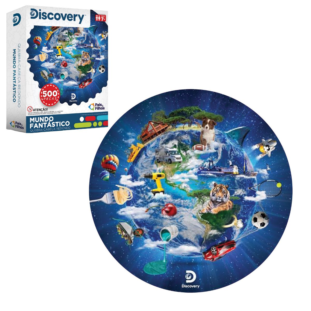 Puzzle em Madeira Animais 9 Peças, Imagination discovery