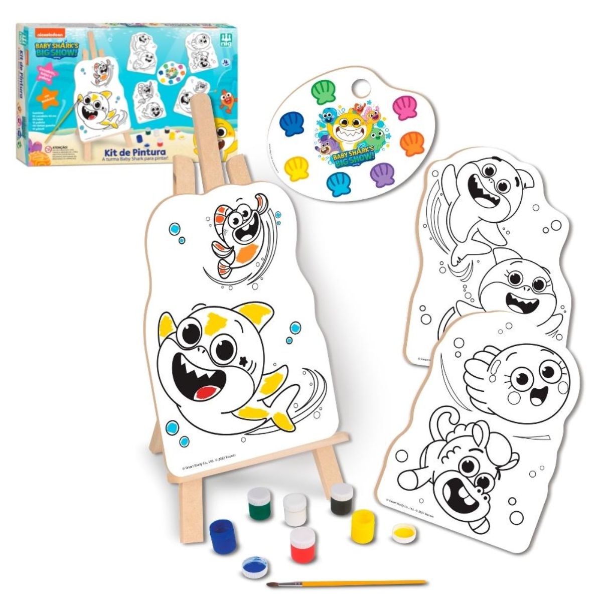 Jogo Infantil Brinquedo Kit Pintura Patrulha Canina - Nig - Kit de