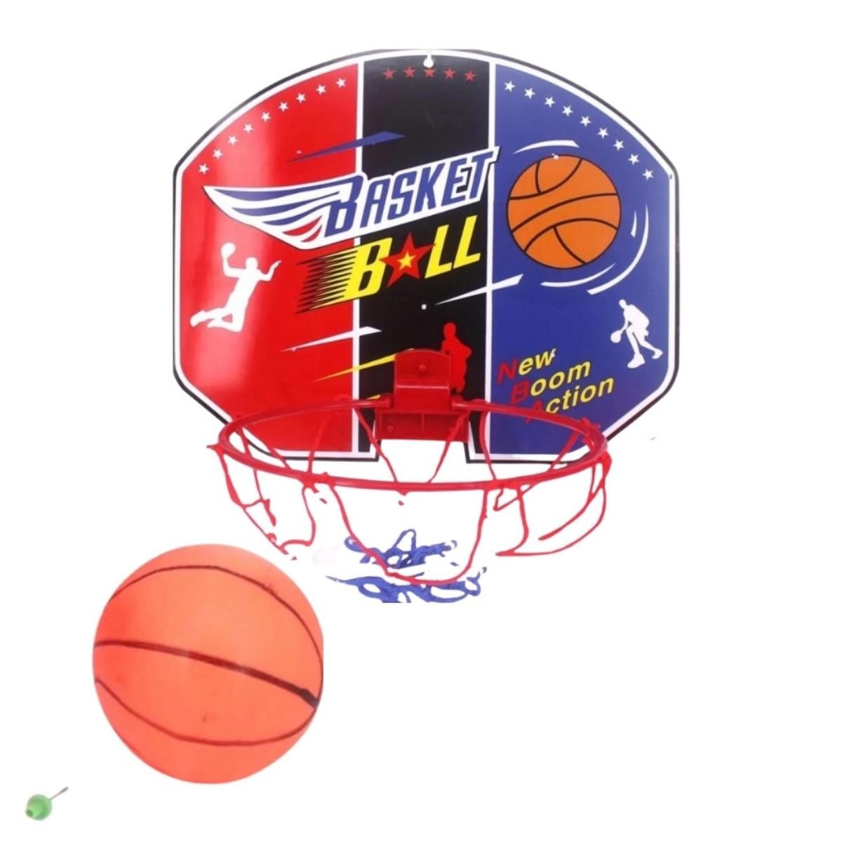 Mini Cesta Basquete Infantil Com Bola E Suporte P/ Porta