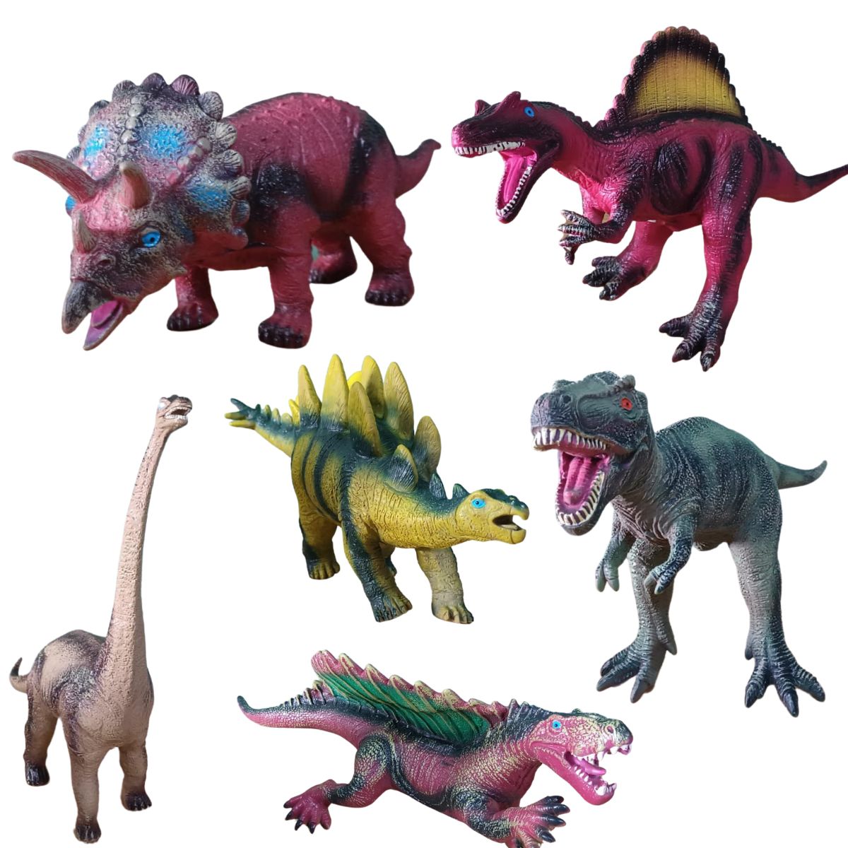 Dinossauro De Brinquedo Tiranossauro Rex Colorido Lançamento