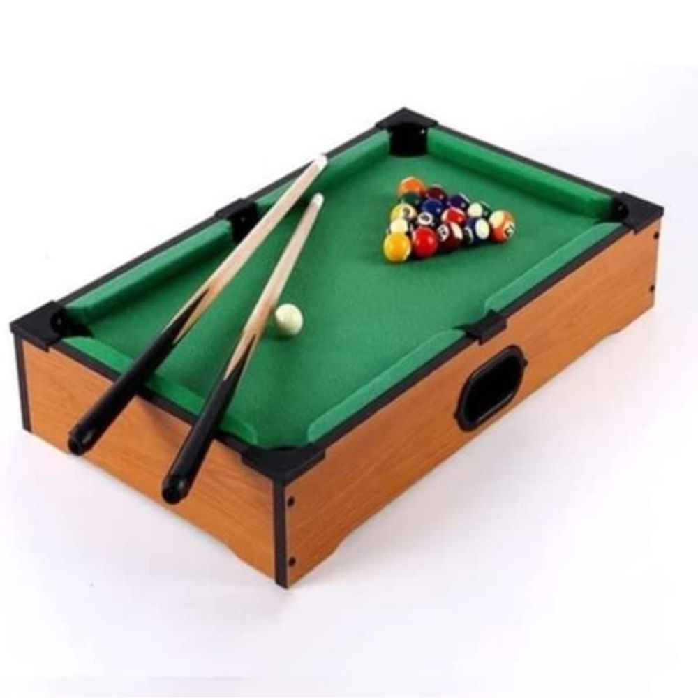 Mini Jogo De Mesa De Sinuca Bilhar Snooker Madeira 51x31x9cm