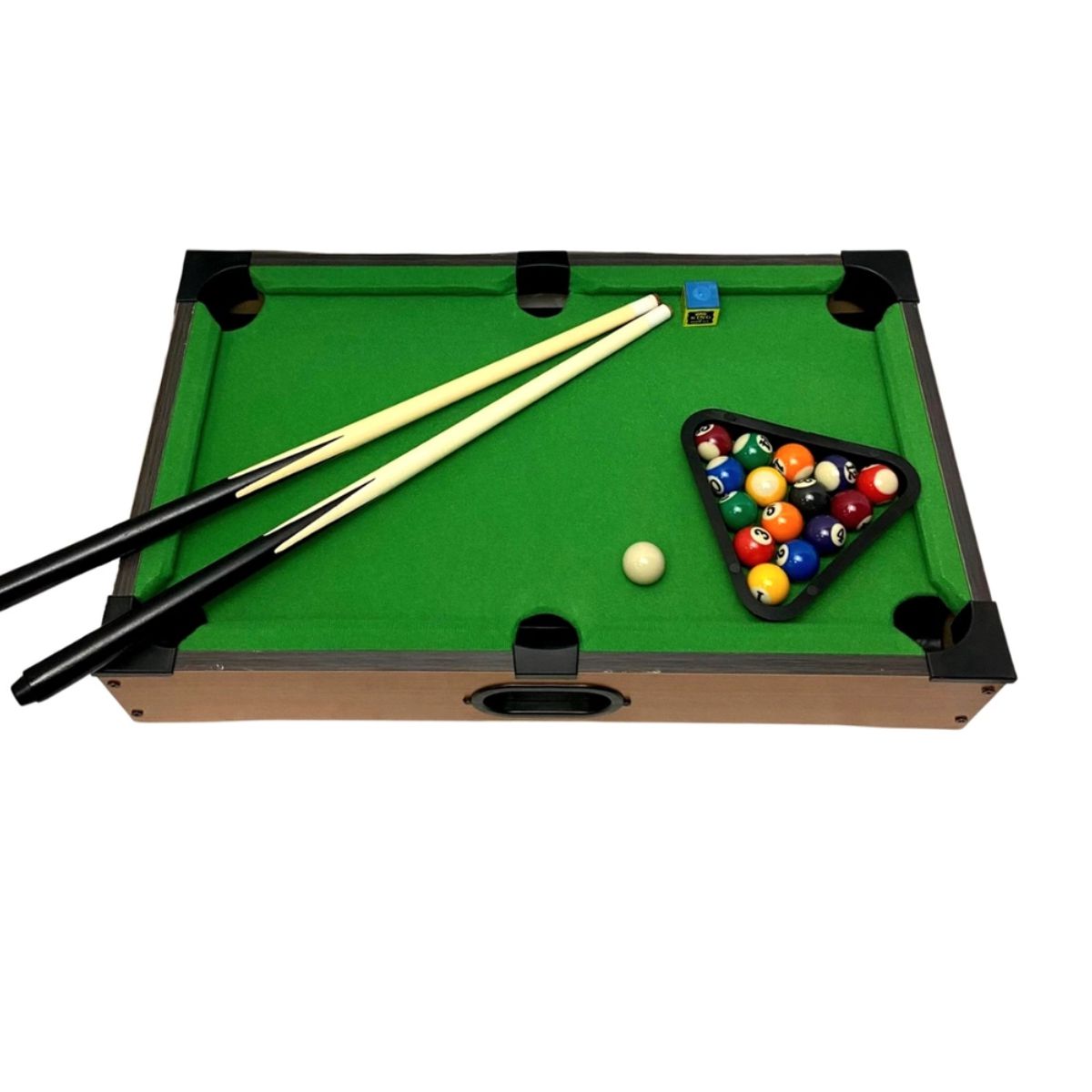 Jogo Mini Mesa de Bilhar Sinuca Compacta em Madeira Snooker com 2 Tacos  9cmx31cmx51cm - Camilo's Variedades