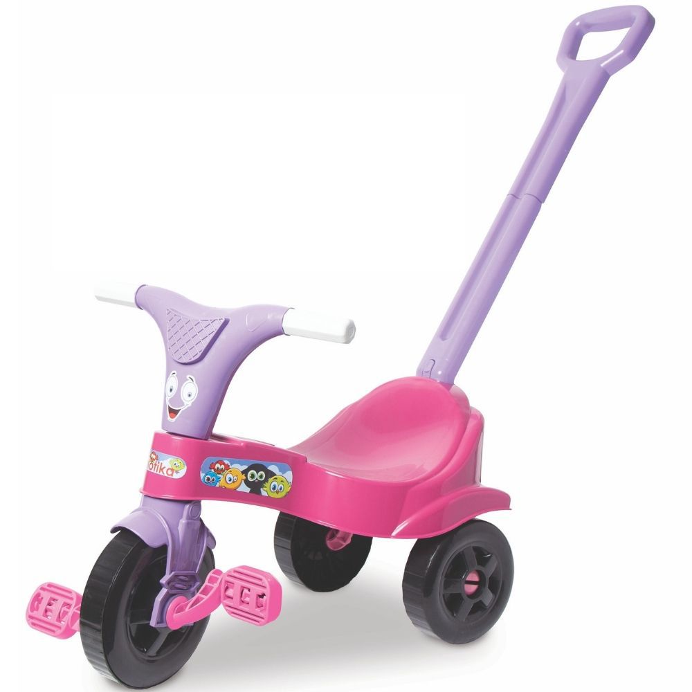 Motoca Triciclo Velotrol Infantil Com Empurrador Menino Azul