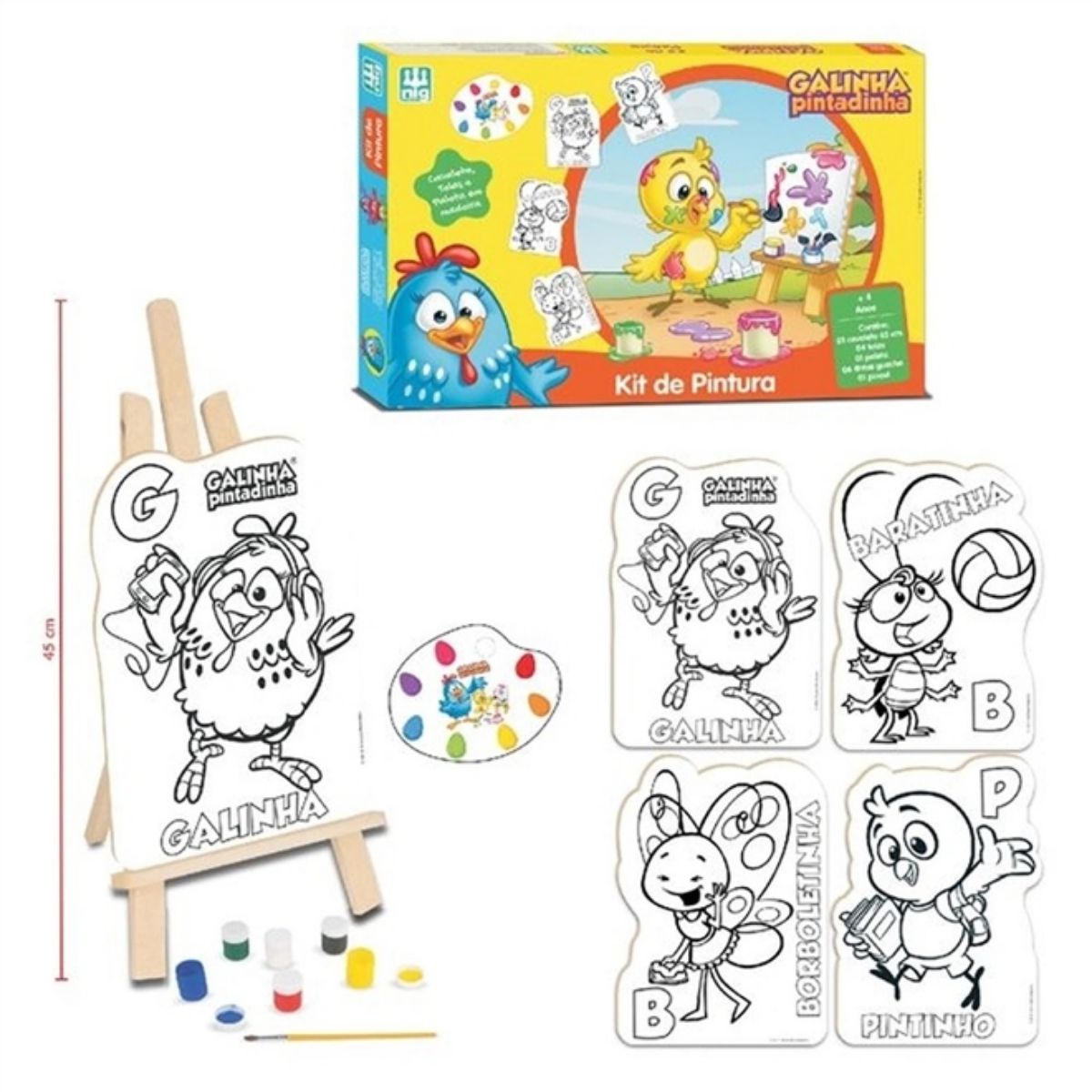 Brinquedo Infantil Jogo Kit Pintura Patrulha Canina Nig - Kit de