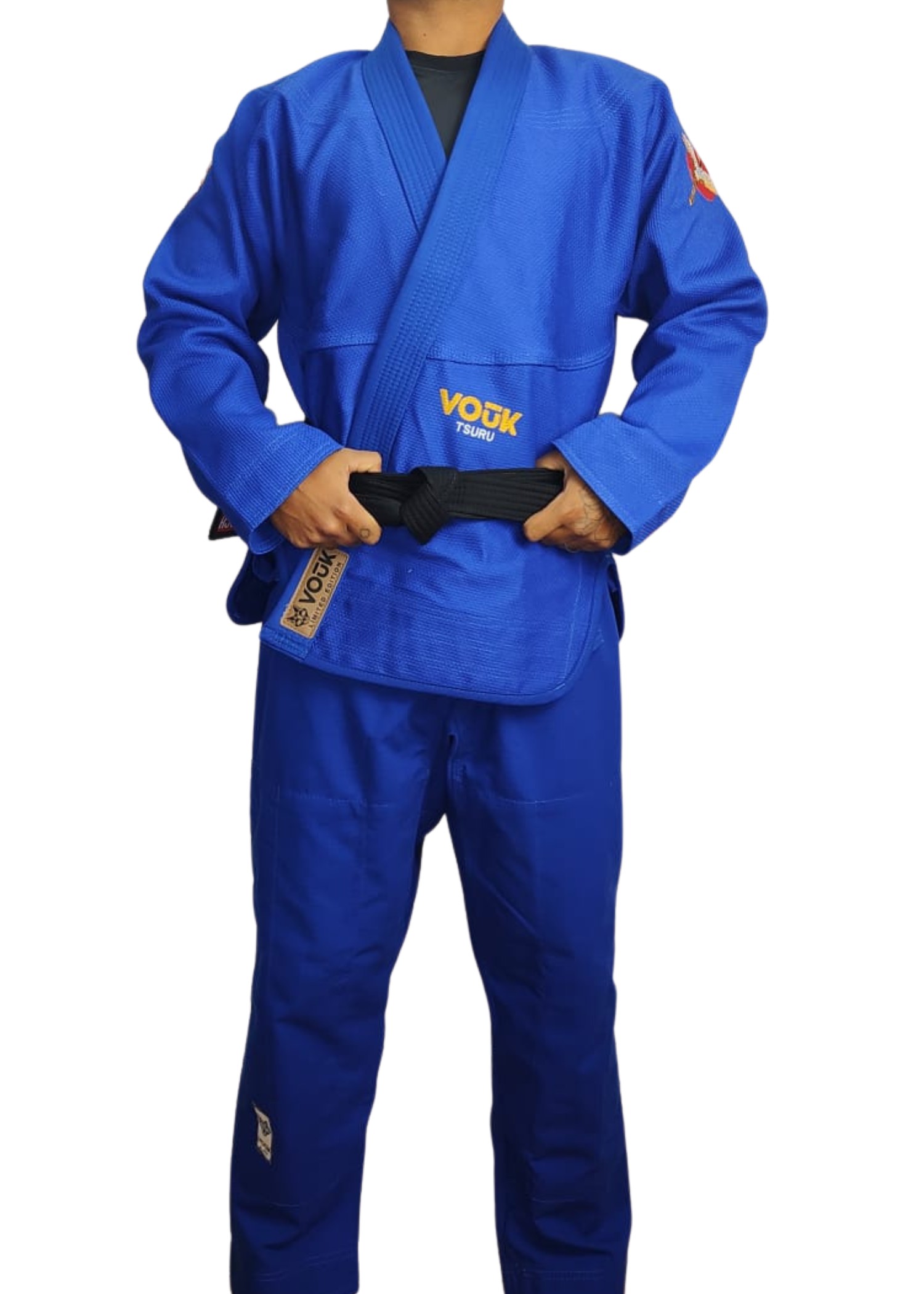 Kimono Trançado Jiu Jitsu Vouk Tsuru Azul - Head Coach Sport Store