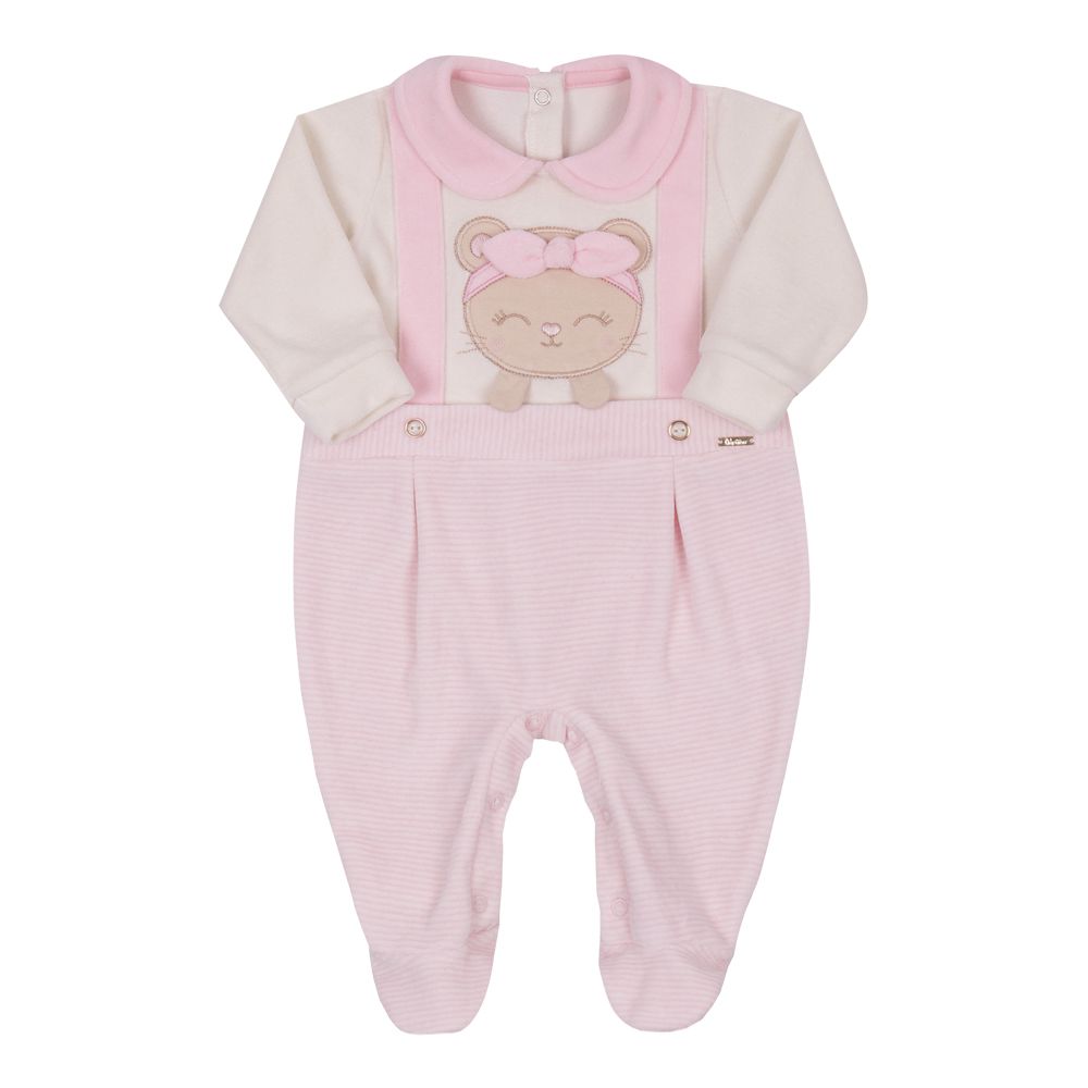 Macacao rosa cheap bebe
