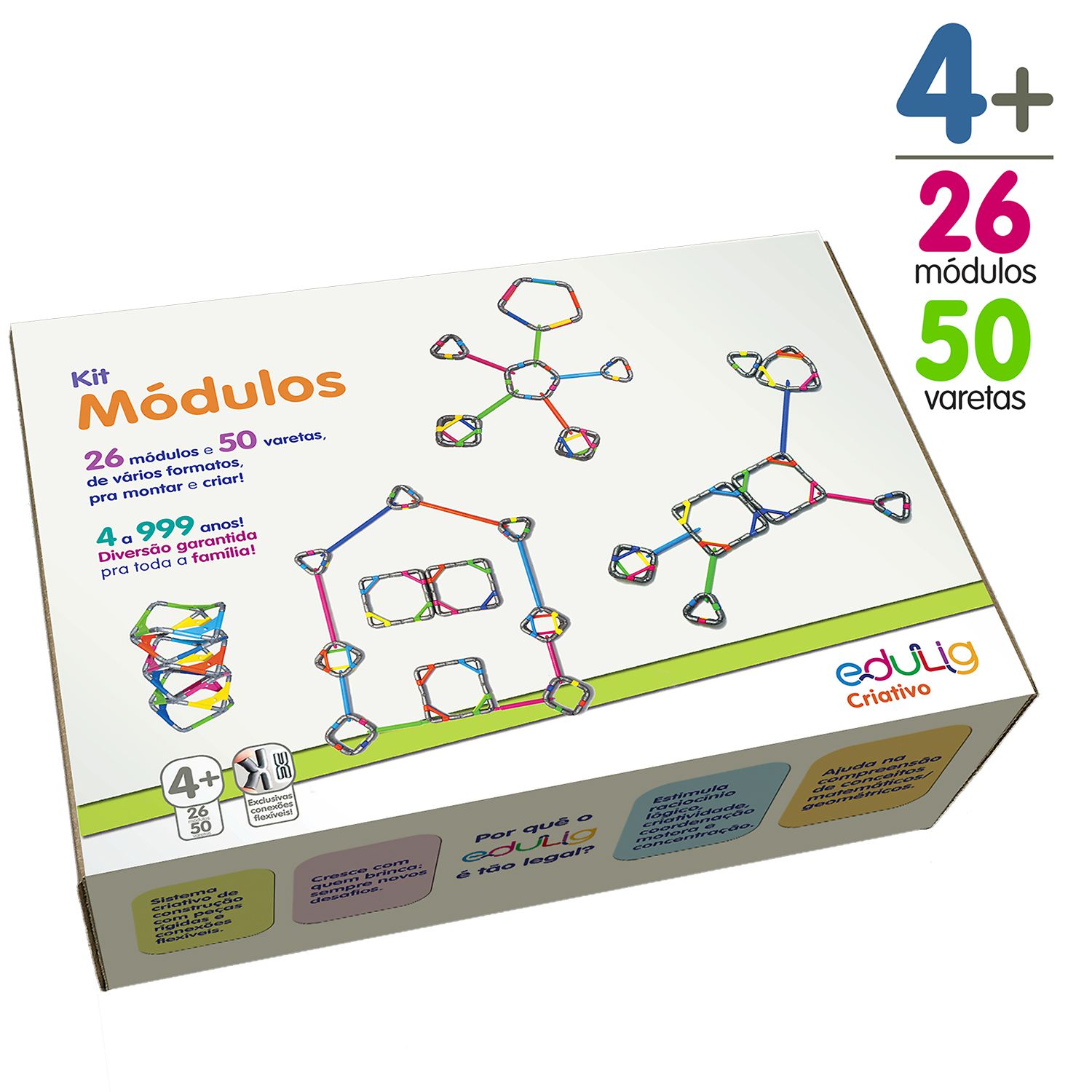 Desafio Edulig Criativo Puzzle 3D - Triângulos e Varetas, Mini Cientista  Brinquedos - Brinquedos Educativos e Criativos