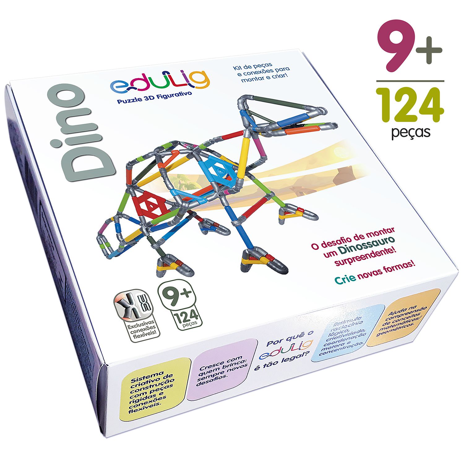 Quebra-cabeça Edulig Puzzle 3D Carro - 116 peças e conexões - 6