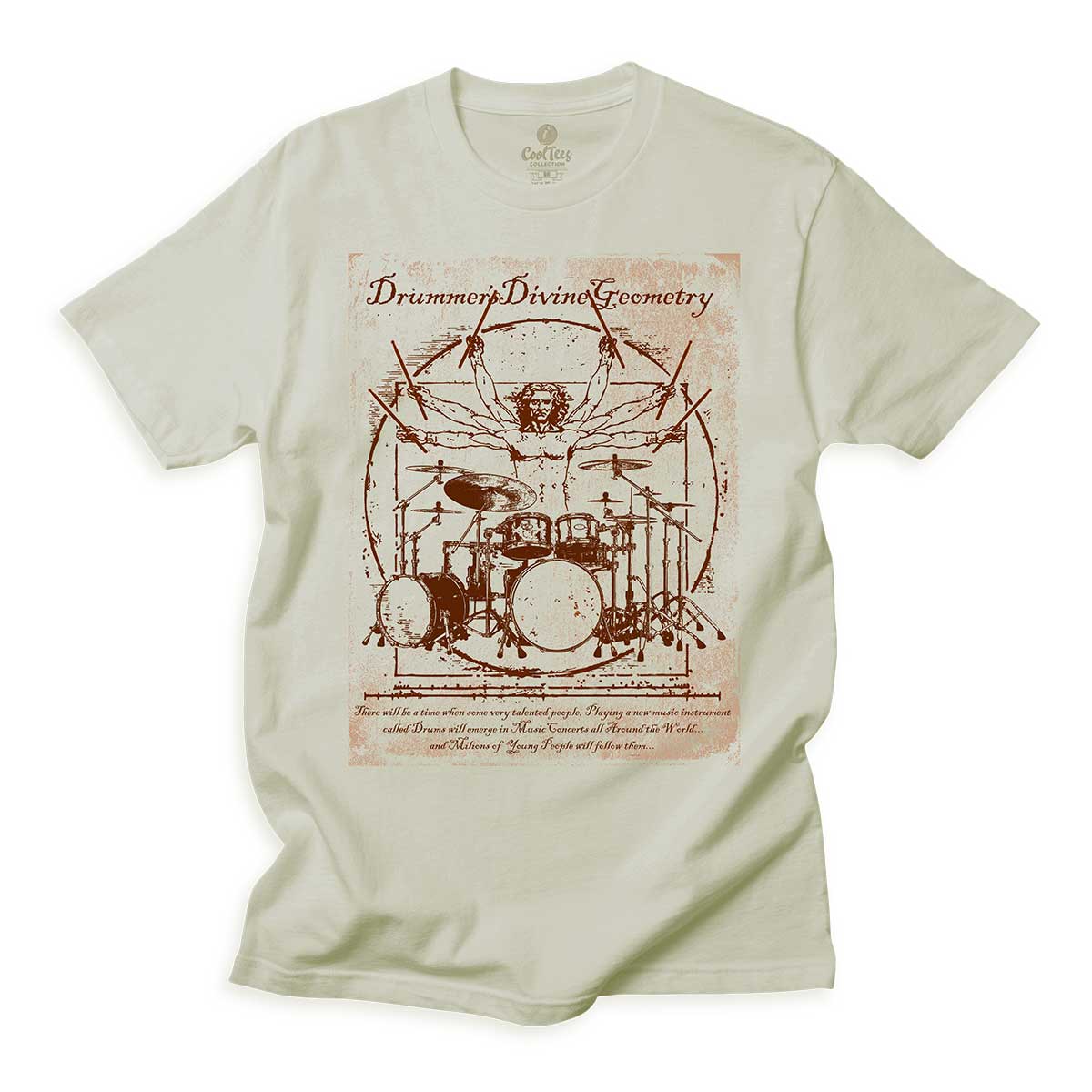 Camiseta Rock Cool Tees Baterista Da Vinci - COOL TEES Loja de