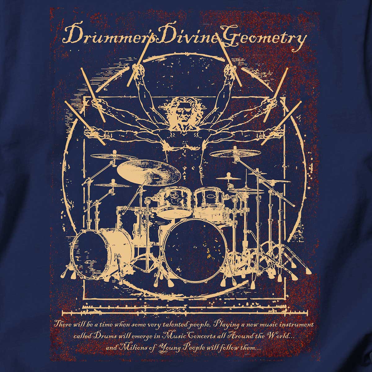 Camiseta Rock Cool Tees Baterista Da Vinci - COOL TEES Loja de