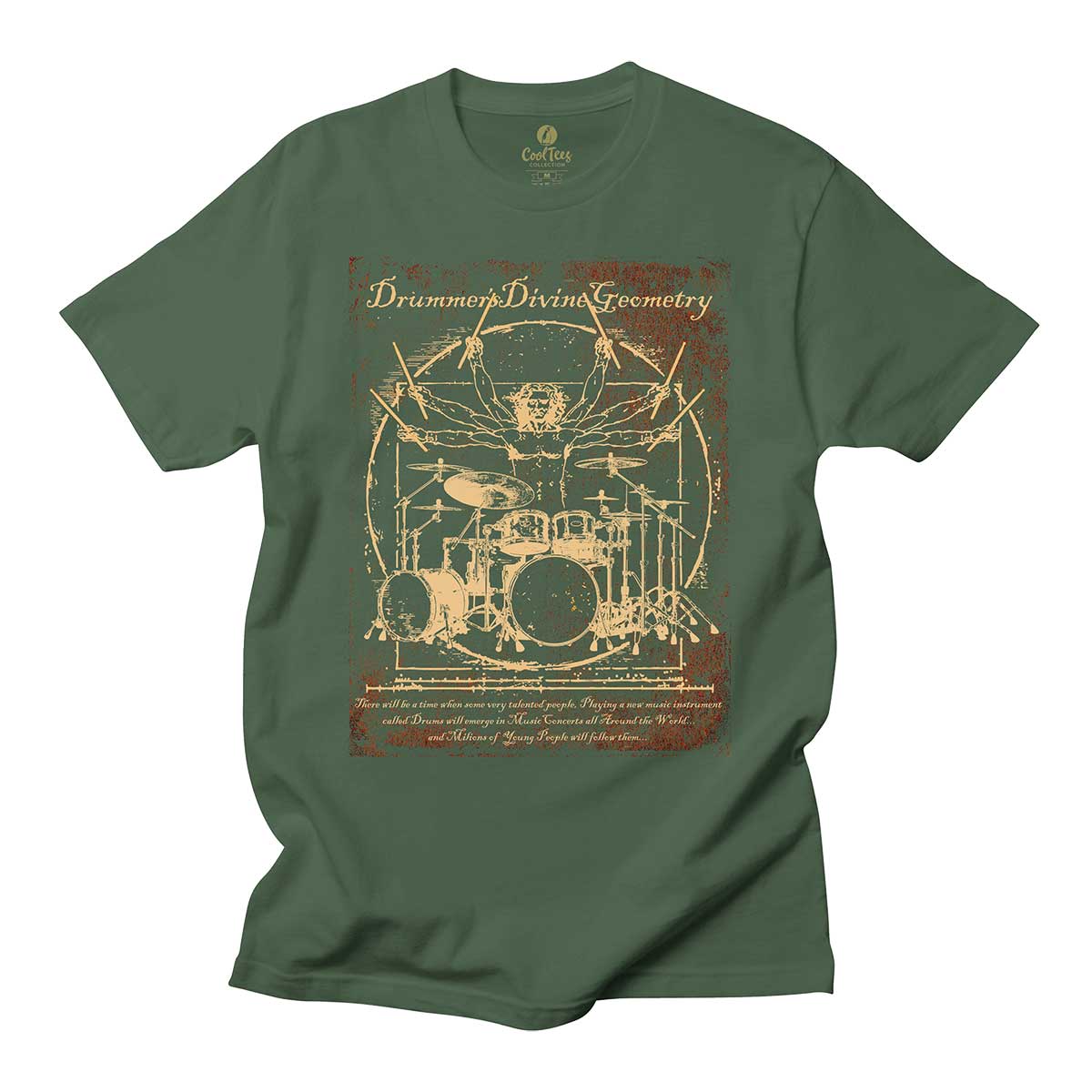 Camiseta Rock Cool Tees Baterista Da Vinci - COOL TEES Loja de