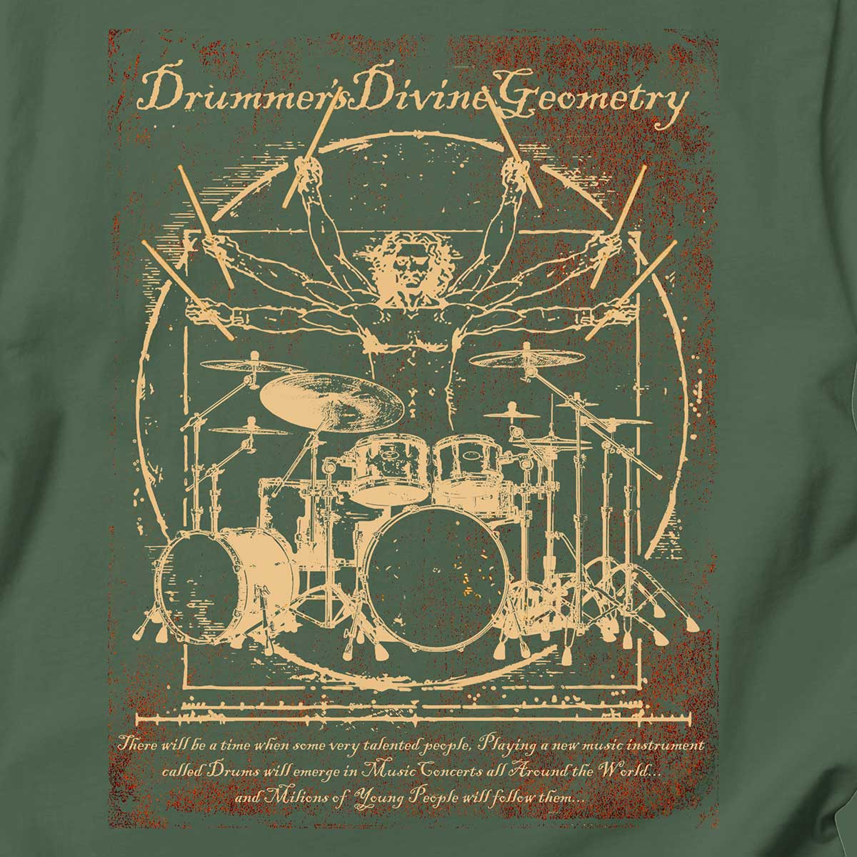 Camiseta Rock Cool Tees Baterista Da Vinci - COOL TEES Loja de