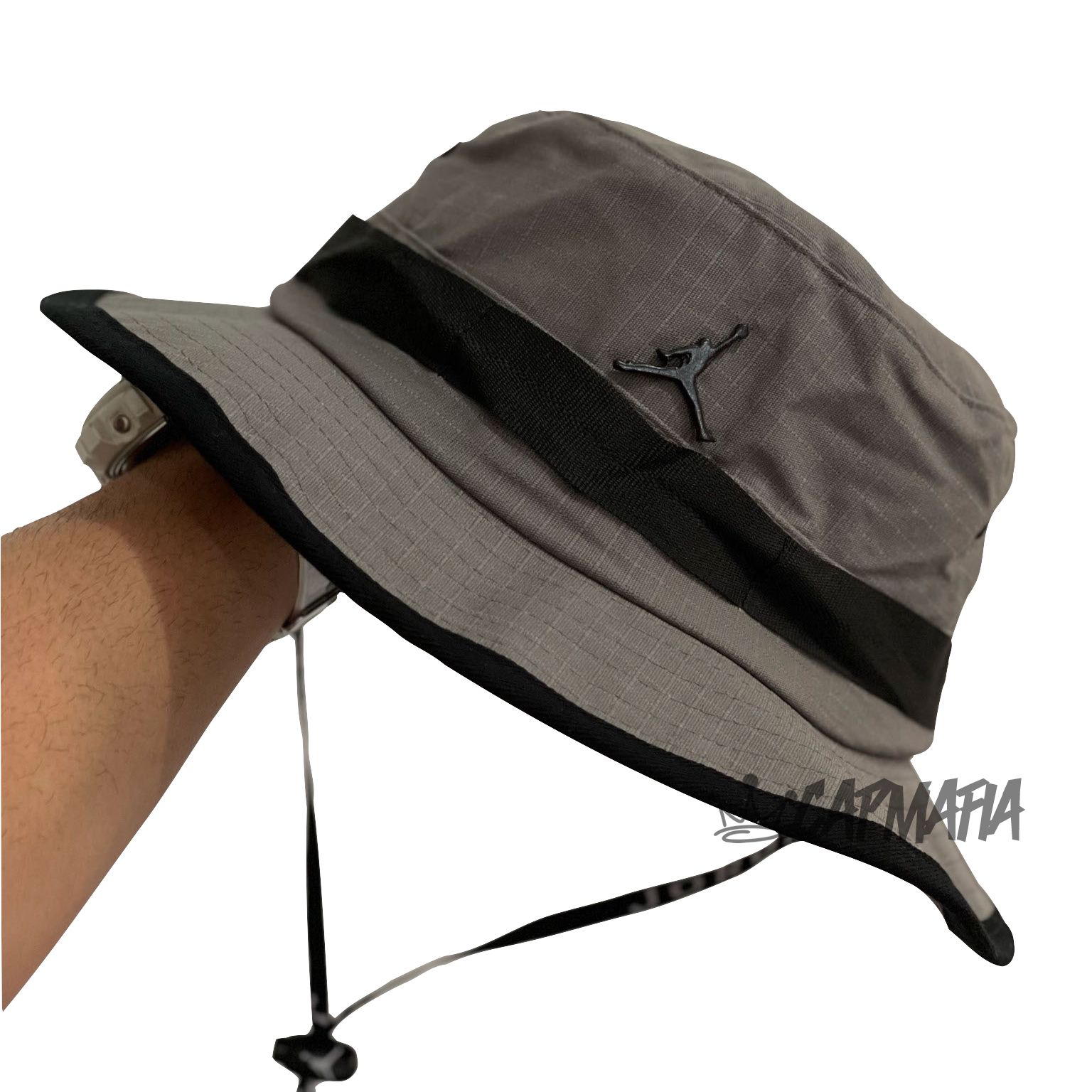 Chapéu Bucket Hat Jordan Brand Jumpman Cinza e Preto - CAPMAFIA SUPPLY ⚡️  @CAPMAFIA011 | Os melhores Buckets e Bonés do Brasil