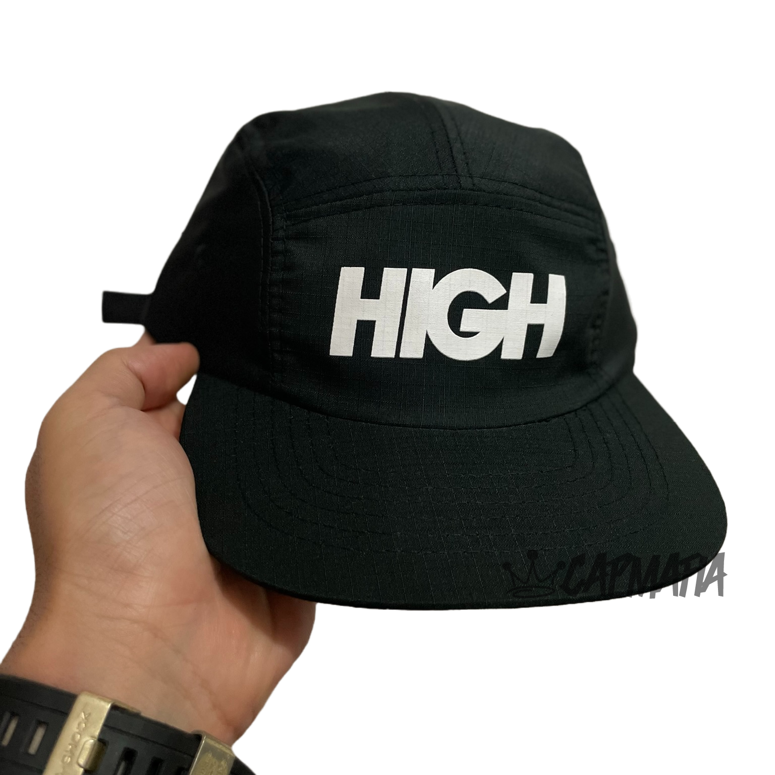 Cap High Company Brand Black & White Five Panel - CAPMAFIA SUPPLY