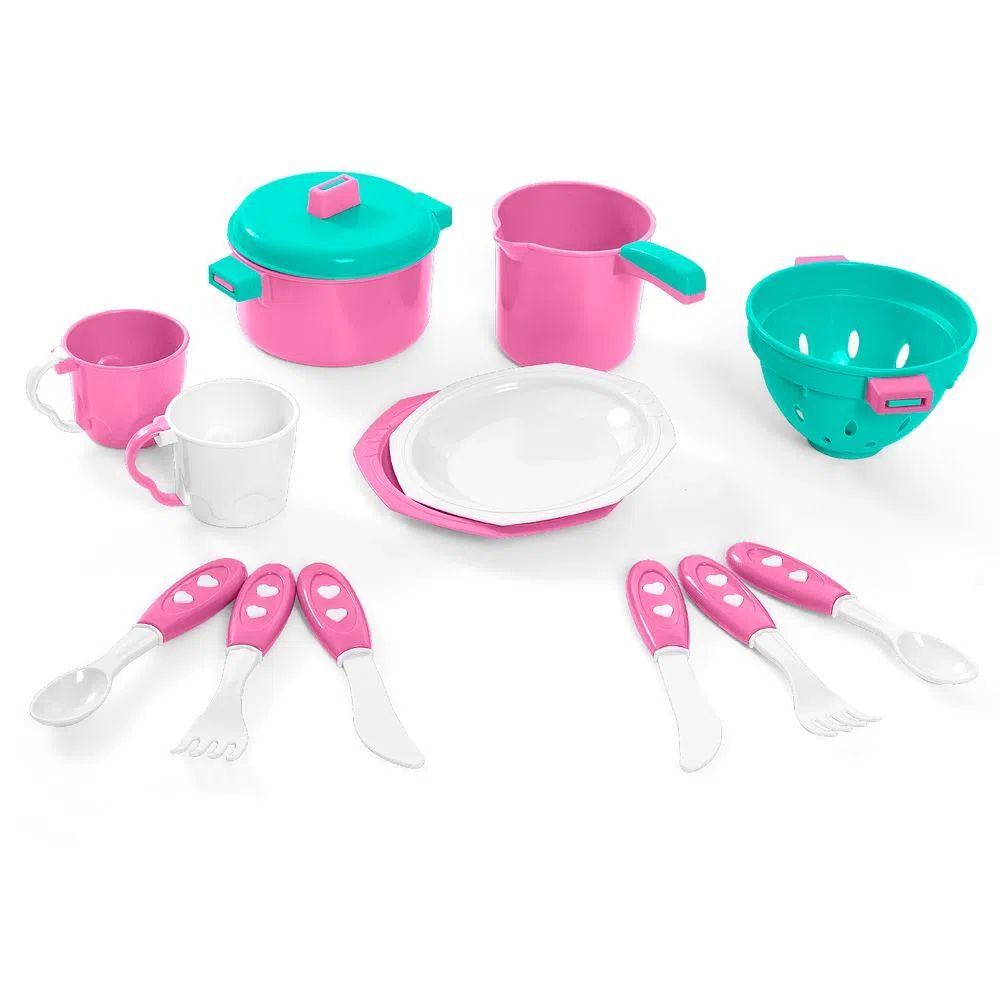 Kit Cozinha Infantil Jogo De Chá Panelas Brinquedo Comidinha