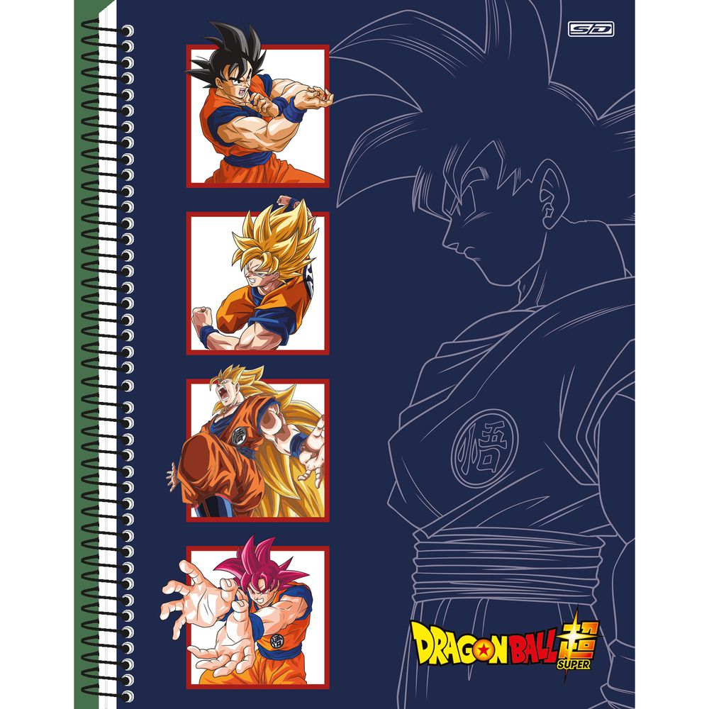 Caderno Desenho Dragon Ball Capa Dura Grande 60 Folhas