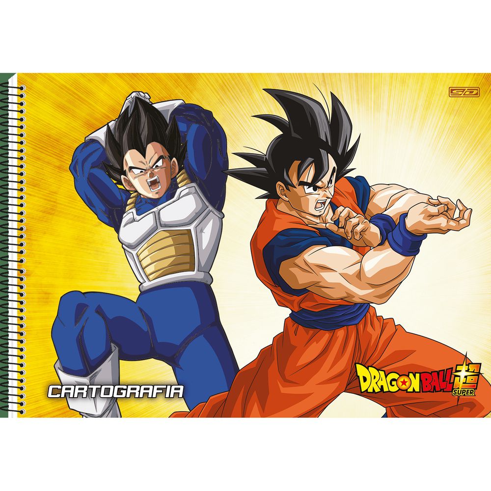 Caderno de Desenho Dragon Ball Dupla - 60 Folhas - São Domingos - Casa Joka